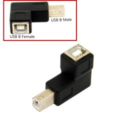 USB Adapter (Right Angle USB 2.0 Type B male to USB Type B Female Converter) USB Adapter (Right Angle USB 2.0 Type B male to USB Type B Female Converter)
