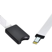 Micro-SD TF Memory Card Kit Male to SD Female Extension Soft Flat FPC Cable Extender 25cm