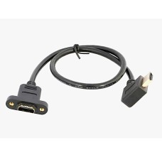 50cm Super Short HDMI 1.4 Right Angle HDMI Male to Screw Panel Mount HDMI Female Extension Cable 50cm Super Short HDMI 1.4 Right Angle HDMI Male to Screw Panel Mount HDMI Female Extension Cable