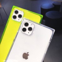 Clear Reinforced Square Shock Proof / Shock Absorption Silicone iPhone Case Clear Reinforced Square Shock Proof / Shock Absorption Silicone iPhone Case