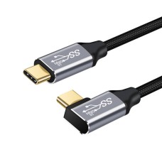 Right Angle USB-C Male to USB-C Male Extender Cable (10Gbps 100W) Right Angle USB-C Male to USB-C Male Extender Cable (10Gbps 100W)