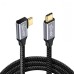 Right Angle USB-C Male to USB-C Male Extender Cable (10Gbps 100W) Right Angle USB-C Male to USB-C Male Extender Cable (10Gbps 100W)