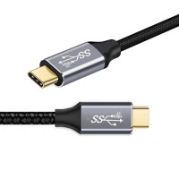 Straight USB-C male to mlae Extender Cable (10Gbps, 100W Fast Charging) Straight USB-C male to mlae Extender Cable (10Gbps, 100W Fast Charging)
