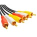 3-male RCA to 3-male RCA Composite Audio/Video Cable 3-male RCA to 3-male RCA Composite Audio/Video Cable