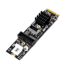 5Gbps Type-E USB 3.1 Front Panel Socket & USB 2.0 to NVME NGFF M-Key Express Card VL805 Adapter