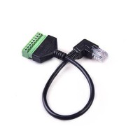 Right Angle 8pin RJ45 male to 8-screw Terminal Ethernet / CCTV / DVR Network Adapter Extension Cable Right Angle 8pin RJ45 male to 8-screw Terminal Ethernet / CCTV / DVR Network Adapter Extension Cable