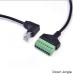 Right Angle 8pin RJ45 male to 8-screw Terminal Ethernet / CCTV / DVR Network Adapter Extension Cable