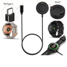 Replacement USB-C PD Wireless Charger Cradle Dock with USB Cable for Garmin Fenix 7 Smart Watches Replacement USB-C PD Wireless Charger Cradle Dock with USB Cable for Garmin Fenix 7 Smart Watches