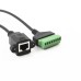 Right Angle 8-pin RJ45 female to 8-screw Terminal Ethernet / CCTV / DVR Network Adapter Cable Right Angle 8-pin RJ45 female to 8-screw Terminal Ethernet / CCTV / DVR Network Adapter Cable