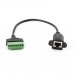 Right Angle 8-pin RJ45 female to 8-screw Terminal Ethernet / CCTV / DVR Network Adapter Cable Right Angle 8-pin RJ45 female to 8-screw Terminal Ethernet / CCTV / DVR Network Adapter Cable
