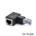 Right Angle RJ45 male to RJ45 Female Ethernet Adapter | Cat5e, Cat6, 8P8C compatible Right Angle RJ45 male to RJ45 Female Ethernet Adapter | Cat5e, Cat6, 8P8C compatible