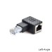 Right Angle RJ45 male to RJ45 Female Ethernet Adapter | Cat5e, Cat6, 8P8C compatible