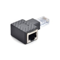 Right Angle RJ45 male to RJ45 Female Ethernet Adapter | Cat5e, Cat6, 8P8C compatible Right Angle RJ45 male to RJ45 Female Ethernet Adapter | Cat5e, Cat6, 8P8C compatible