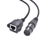 Short XLR 3pin female to Panel Mount RJ45 female Cable Adapter Short XLR 3pin female to Panel Mount RJ45 female Cable Adapter