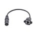Short XLR 3pin female to Panel Mount RJ45 female Cable Adapter Short XLR 3pin female to Panel Mount RJ45 female Cable Adapter