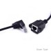 Right Angle 90 Degree Panel Mount 8P8C FTP STP UTP Cat 6e Male to Female LAN Ethernet Network Cable