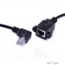 Right Angle 90 Degree Panel Mount 8P8C FTP STP UTP Cat 6e Male to Female LAN Ethernet Network Cable