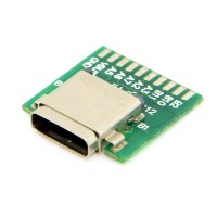 Female USB C Breakout Board | DIY 24pin USB 3.1 Type C Female Socket Connector SMT type w/ PC Board Female USB C Breakout Board | DIY 24pin USB 3.1 Type C Female Socket Connector SMT type w/ PC Board