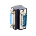 90 degree Right Angle DB15 / D-Sub / DSUB / D-Subminiature 15 PIN male to female Adapter / Converter