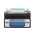 90 degree Right Angle DB15 / D-Sub / DSUB / D-Subminiature 15 PIN male to female Adapter / Converter