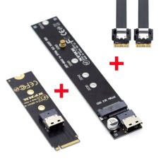 SFF-8654 Connector forMainboard SSD 2280/22110 with NGFF M-key NVME male to female Cable