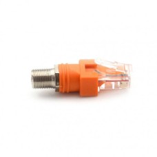 RJ45 to F Connector Adapter | Coaxial 50ohm F Female to RJ45 Male Coupler RJ45 to F Connector Adapter | Coaxial 50ohm F Female to RJ45 Male Coupler