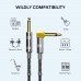 Mono 6.35mm 1/4" inch TS Right Angle Male to Straight Male Guitar / Music Instrument Cable Mono 6.35mm 1/4" inch TS Right Angle Male to Straight Male Guitar / Music Instrument Cable