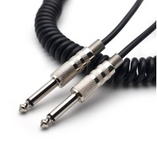 Ultra Long Mono 6.35mm 1/4" inch Curl Spring Stretchable TS Straight Male to Male Guitar / Instrument Cable Ultra Long Mono 6.35mm 1/4" inch Curl Spring Stretchable TS Straight Male to Male Guitar / Instrument Cable