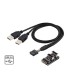 Dual USB 3.1 Front Panel Socket Key-A Type-E to USB 2.0 A 9Pin 10Pin Mainboard Header Male Cable