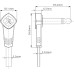Super Short Mono 6.35mm 1/4" inch TS Right Angle Male to Straight Male Music Instrument Cable