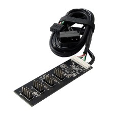 USB 2.0 9pin 10pin Header 1 to 4 Female Splitter Extension Cable HUB with IDE 5V Power Adapter Port USB 2.0 9pin 10pin Header 1 to 4 Female Splitter Extension Cable HUB with IDE 5V Power Adapter Port