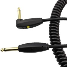 Mono 6.35mm 1/4" inch TS Right Angle Male to Straight Male with ON/OFF Button Cable Mono 6.35mm 1/4" inch TS Right Angle Male to Straight Male with ON/OFF Button Cable