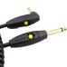 Mono 6.35mm 1/4" inch TS Right Angle Male to Straight Male with ON/OFF Button Cable Mono 6.35mm 1/4" inch TS Right Angle Male to Straight Male with ON/OFF Button Cable