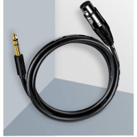 XLR Female to 1/4 Inch 6.35mm TRS Stereo Plug Cable, 3 Pin XLR to Quarter Inch Balanced Signal Cord XLR Female to 1/4 Inch 6.35mm TRS Stereo Plug Cable, 3 Pin XLR to Quarter Inch Balanced Signal Cord