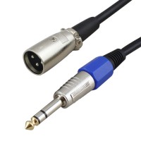 XLR Male to 1/4 Inch 6.35mm TRS Stereo Plug Cable, 3 Pin XLR to Quarter Inch Balanced Signal Cord XLR Male to 1/4 Inch 6.35mm TRS Stereo Plug Cable, 3 Pin XLR to Quarter Inch Balanced Signal Cord