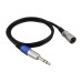XLR Male to 1/4 Inch 6.35mm TRS Stereo Plug Cable, 3 Pin XLR to Quarter Inch Balanced Signal Cord XLR Male to 1/4 Inch 6.35mm TRS Stereo Plug Cable, 3 Pin XLR to Quarter Inch Balanced Signal Cord