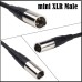 Mini XLR (3PIN) Male to XLR (3PIN) Female Plug Microphone Cable Mini XLR (3PIN) Male to XLR (3PIN) Female Plug Microphone Cable