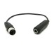 6.35mm Female 1/4" TRS to DIN 5 Pin MIDI Cable Adapter for Speaker, Amplifier, Mixer, Synthezier 6.35mm Female 1/4" TRS to DIN 5 Pin MIDI Cable Adapter for Speaker, Amplifier, Mixer, Synthezier