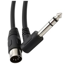 MIDI 5-Pin Din Male to 6.35mm (1/4 Inch) Male TRS Stereo Audio Cable MIDI 5-Pin Din Male to 6.35mm (1/4 Inch) Male TRS Stereo Audio Cable