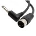MIDI 5-Pin Din Male to 6.35mm (1/4 Inch) Male TRS Stereo Audio Cable MIDI 5-Pin Din Male to 6.35mm (1/4 Inch) Male TRS Stereo Audio Cable