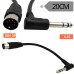 MIDI 5-Pin Din Male to 6.35mm (1/4 Inch) Male TRS Stereo Audio Cable MIDI 5-Pin Din Male to 6.35mm (1/4 Inch) Male TRS Stereo Audio Cable