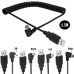 90 degree Right Angle USB Mini Coiled Strech / Curl Spring Retractable Cable 90 degree Right Angle USB Mini Coiled Strech / Curl Spring Retractable Cable