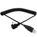 90 degree Right Angle USB Mini Coiled Strech / Curl Spring Retractable Cable 90 degree Right Angle USB Mini Coiled Strech / Curl Spring Retractable Cable