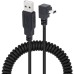 90 degree Right Angle USB Mini Coiled Strech / Curl Spring Retractable Cable 90 degree Right Angle USB Mini Coiled Strech / Curl Spring Retractable Cable