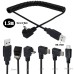 90 degree Right Angle USB Micro Coiled Strech / Curl Spring Retractable Cable 90 degree Right Angle USB Micro Coiled Strech / Curl Spring Retractable Cable