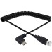 90 degree Right Angle USB Micro Coiled Strech / Curl Spring Retractable Cable 90 degree Right Angle USB Micro Coiled Strech / Curl Spring Retractable Cable