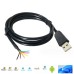 USB A male to 4 pin (or 6 pin) Bare Wire Pigtail | USB-Serial CH340 COM3 USB RS485 Wire End Serial Cable