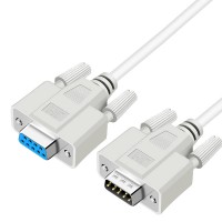 Straight Through D-Sub 9 Pin DB9 RS232 Serial Extension Cable - Male to Female Cable Straight Through D-Sub 9 Pin DB9 RS232 Serial Extension Cable - Male to Female Cable