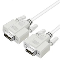 Straight Through D-Sub 9 Pin DB9 RS232 Serial Extension Cable - Male to Male Cable Straight Through D-Sub 9 Pin DB9 RS232 Serial Extension Cable - Male to Male Cable