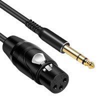 Canon XLR Female to 1/4 Inch 6.35mm TRS Stereo Audio Jack Cable, 3 Pin XLR to Quarter Inch Balanced Signal Cord Canon XLR Female to 1/4 Inch 6.35mm TRS Stereo Audio Jack Cable, 3 Pin XLR to Quarter Inch Balanced Signal Cord